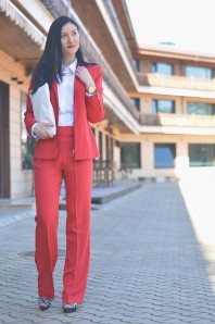 Rotes Kostüm kombinieren: 'Roter Anzug ' (Damen, Hosenanzug / Kostüm, rot, Bilder) | Style my Fashion