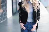 Graues Turtle Neck Top