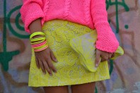 Handtasche mit gelbem Spitzen-Muster  | Gelbe Spitze | Style my Fashion