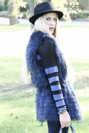 Blue Fur Vest | Style my Fashion