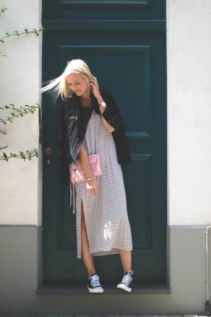 Black Chucks and Striped Dress - fashionargument (Freizeit & Streetwear, Bilder) | Style my Fashion