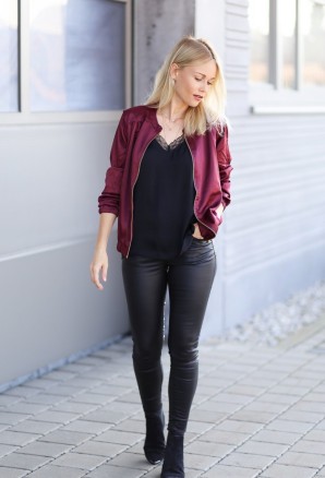 BURGUNDY MEETS LEATHER | Style my Fashion
