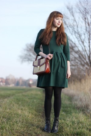 Emerald green dress