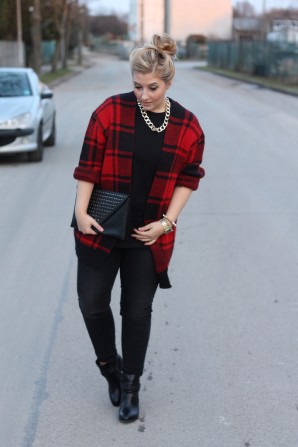 red black checked