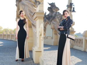 two toned long dress | Style my Fashion