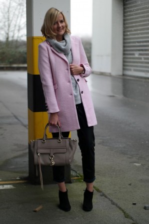 Pink Coat and Leather Pants - fashionargument (Freizeit & Streetwear, Bilder) | Style my Fashion