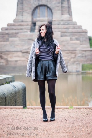 Black leather skort | Style my Fashion