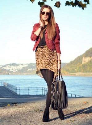 Leopard meets burgundy | Style my Fashion