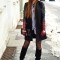 burgundy long gloves and stripes | Style my Fashion