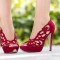 AENNIS EUNIS (Model NOUR). Jewel Laser Cut Peep Toes
