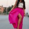 PINK MAXI SKIRT - Sexy Leg