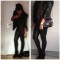 Schwarzer Lederlook 