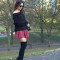 Foto: K. Podgórska Tartan skirt & over the knee boots - Porcelanna (Freizeit & Streetwear, Bilder) | Style my Fashion