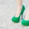 grüne Plateau High-Heels in Samt | Ein Traum in Ma... | Style my Fashion