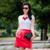 Red leather skirt | Style my Fashion
