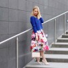 FLORAL SKIRT & NUDE PUMPS | Style my Fashion