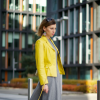 office look: yellow and gray | Style my Fashion
