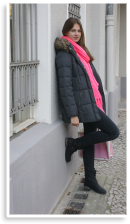 bright pink scarf | Style my Fashion