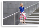 FLORAL SKIRT & NUDE PUMPS | Style my World