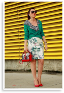 Striped ruffles and shiny skirt | Style my Fashion