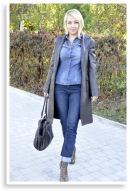 denim on denim and the coat | Style my Fashion