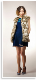neoprene dress and fur vest | Style my Fashion