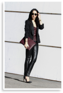Burgundy Leather Bustier | Style my Fashion